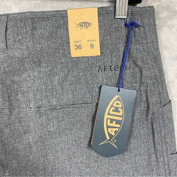 NEW Aftco Diffuse Fishing Shorts Mens Size 36 Charcoal - Picture 7 of 11